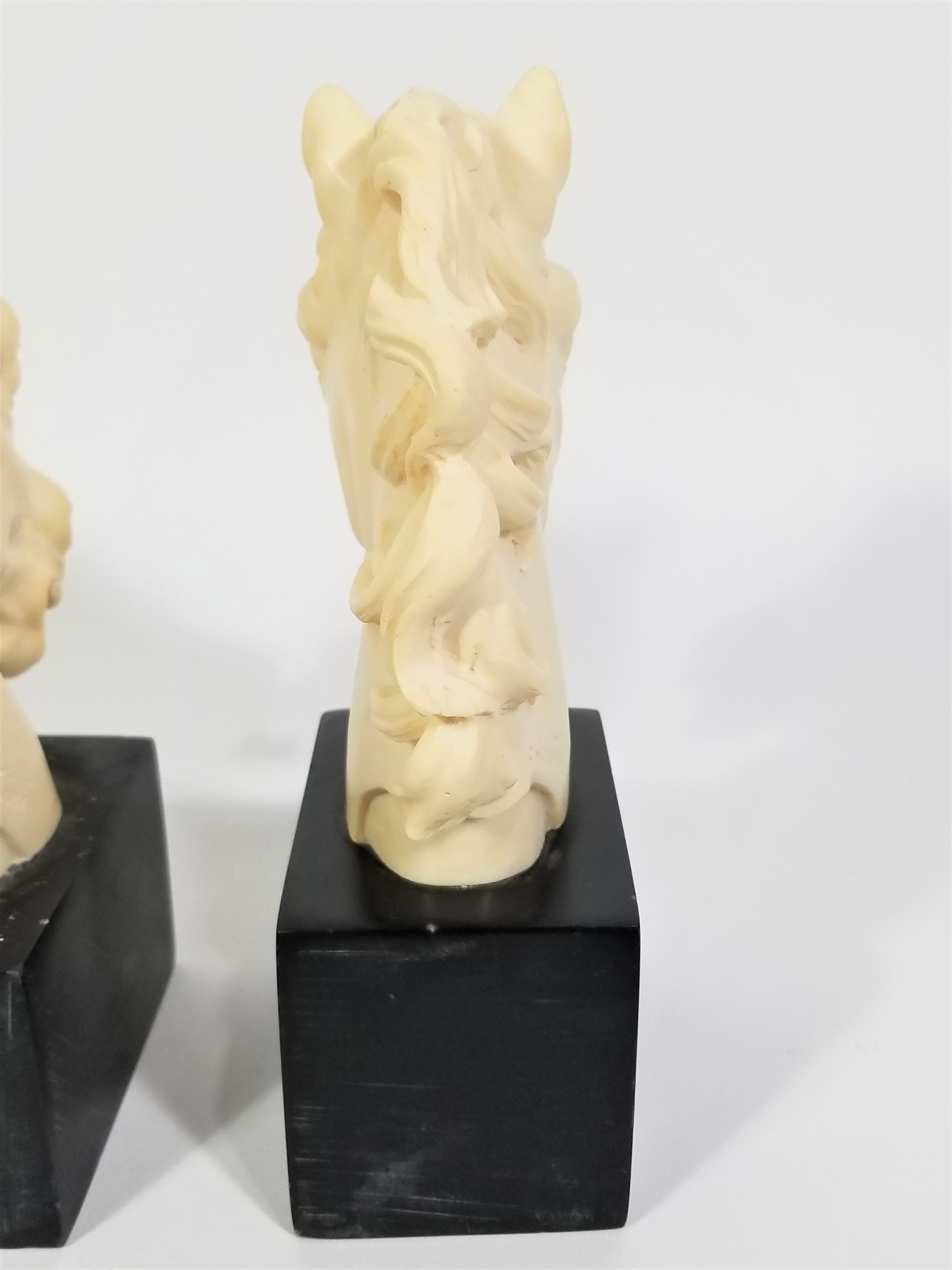 Italian Horse Bookends Artist Signed A. Santini Mid Century Made in Italy 3