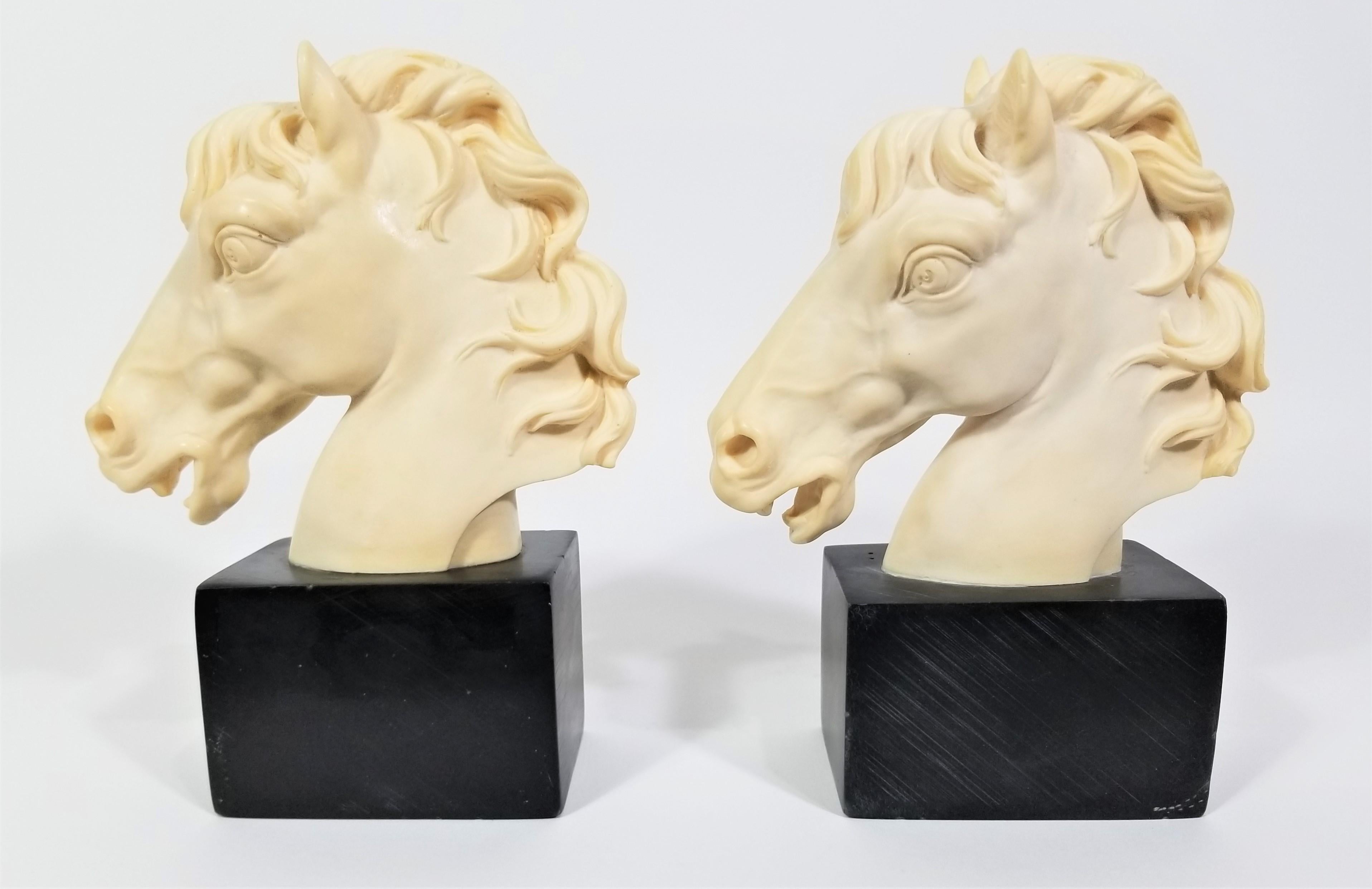 Italian Horse Bookends Artist Signed A. Santini Mid Century Made in Italy 5