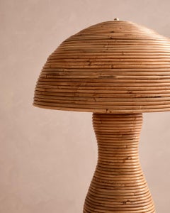 Italian Hourglass Rattan and Brass