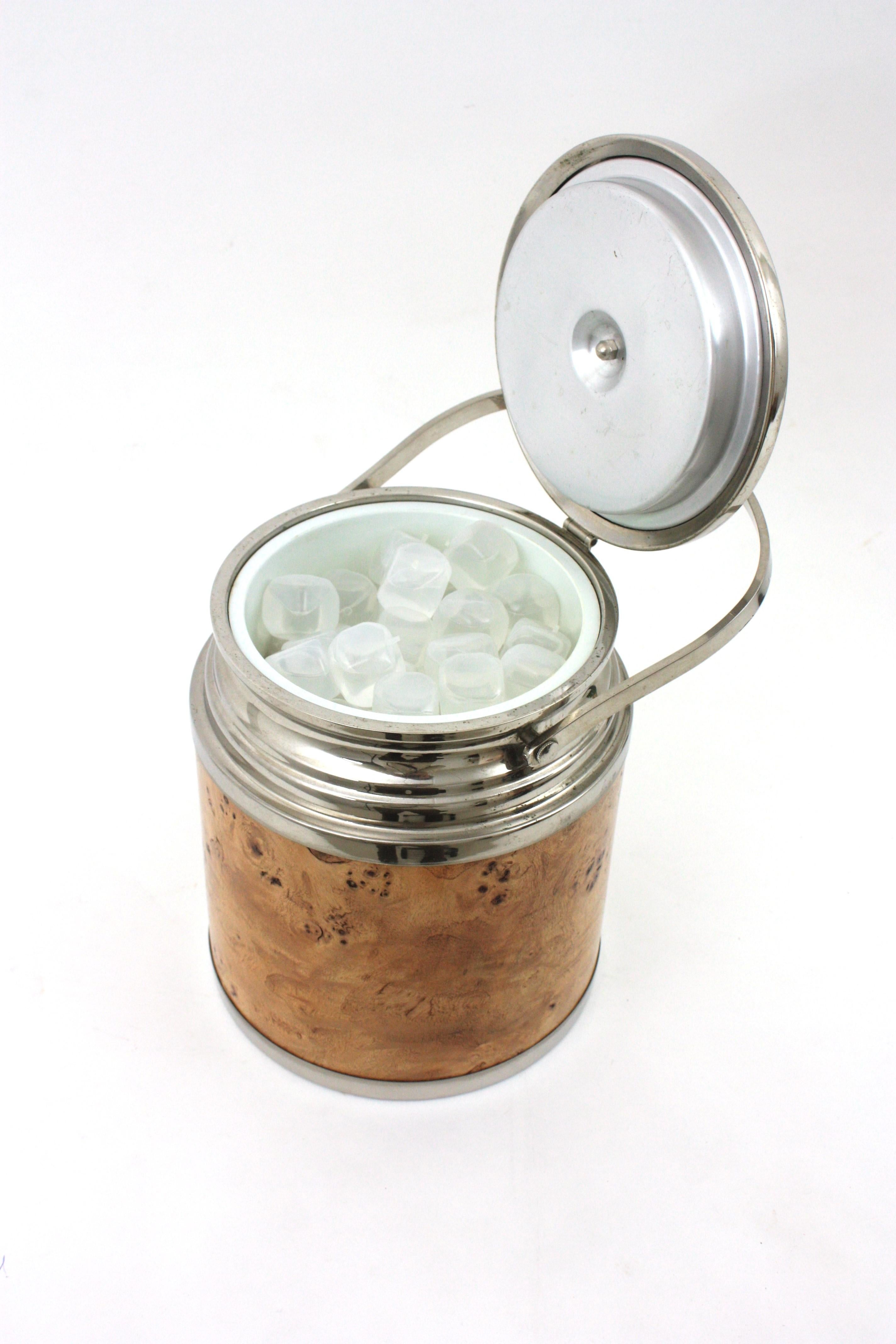 Secchiello refrigerante per vino italiano in Wood Wood e cromo in vendita 7