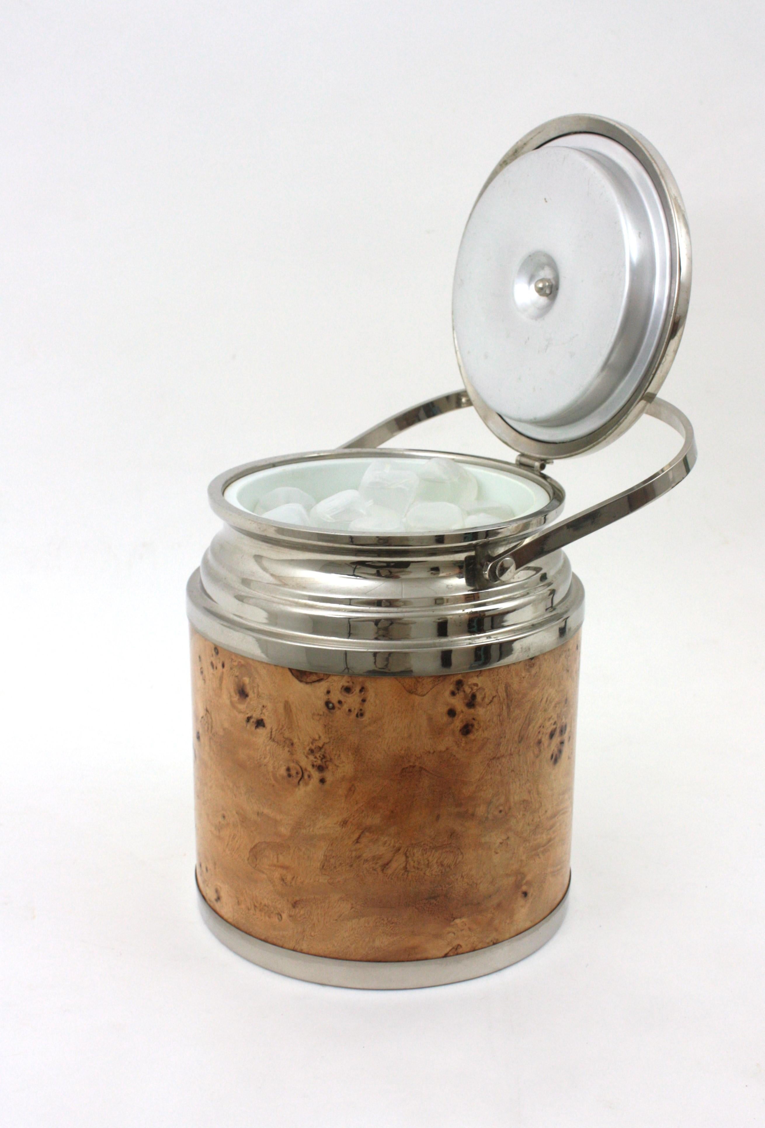 Secchiello refrigerante per vino italiano in Wood Wood e cromo in vendita 8