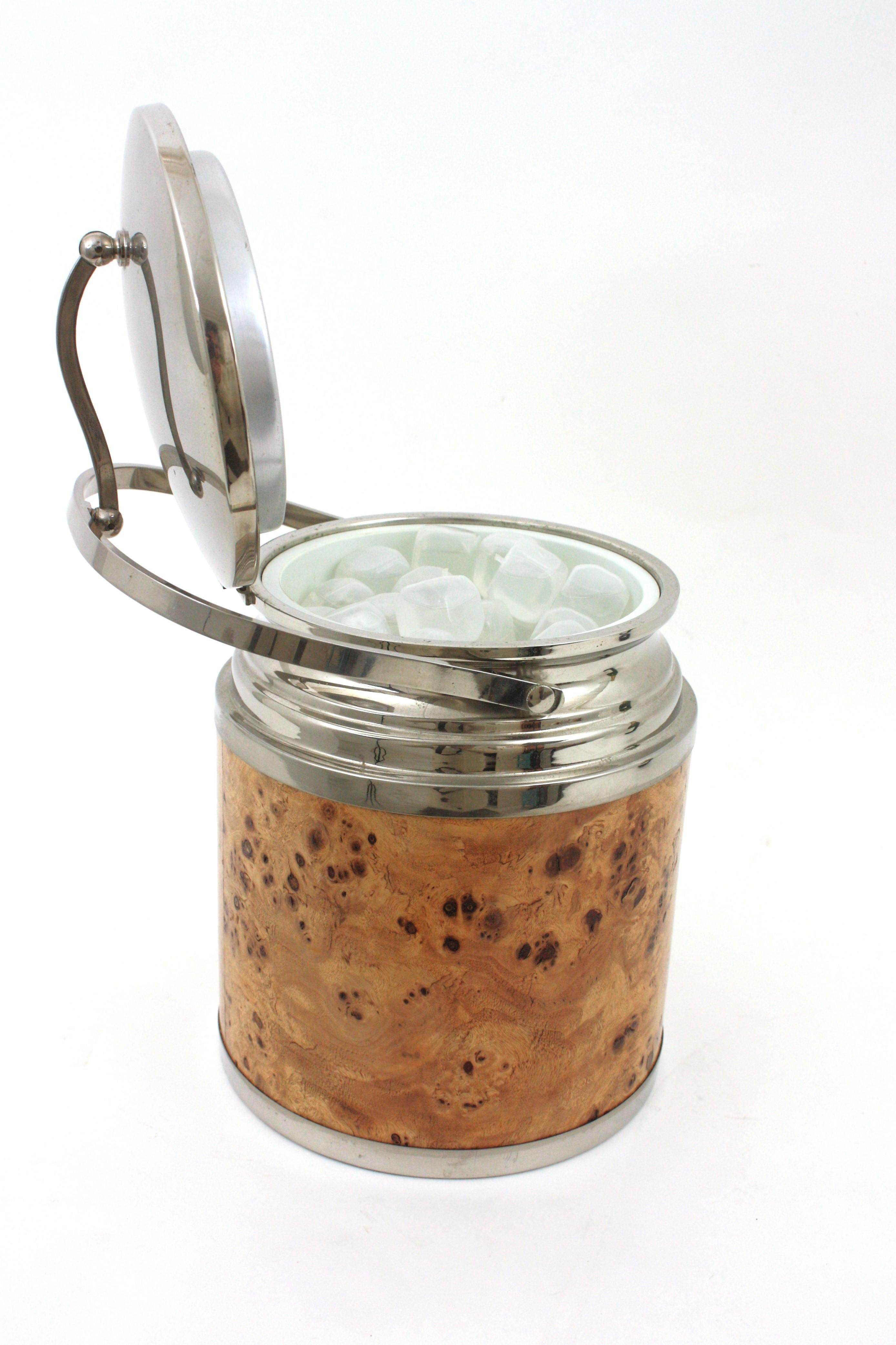 Secchiello refrigerante per vino italiano in Wood Wood e cromo in vendita 9