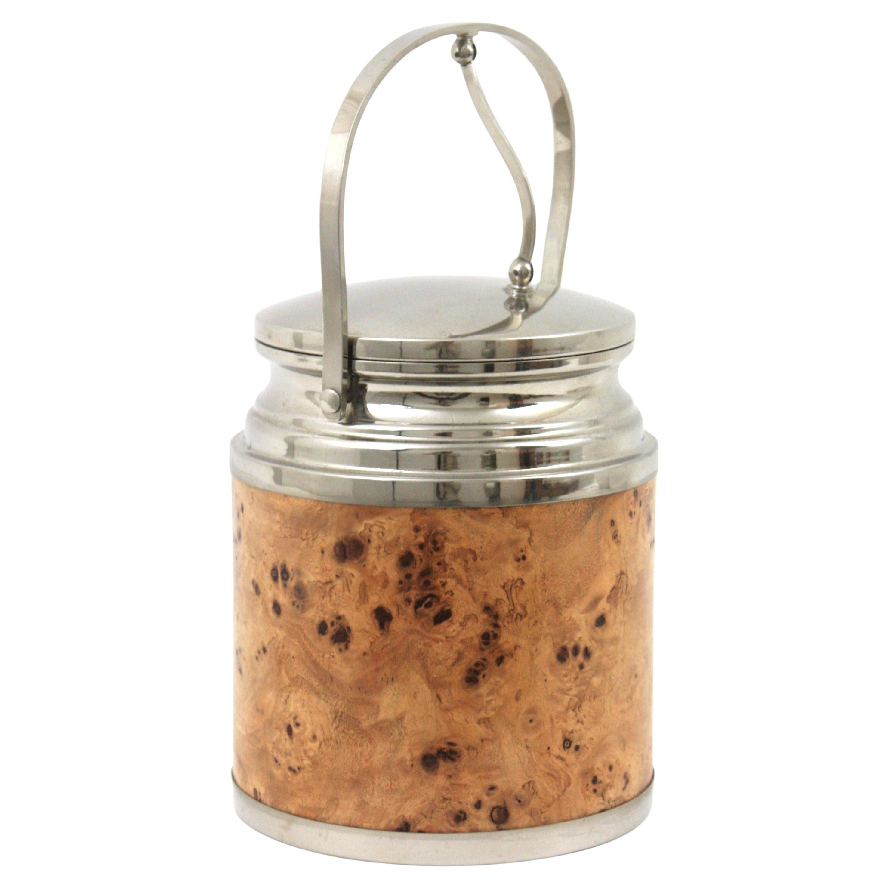 Secchiello refrigerante per vino italiano in Wood Wood e cromo