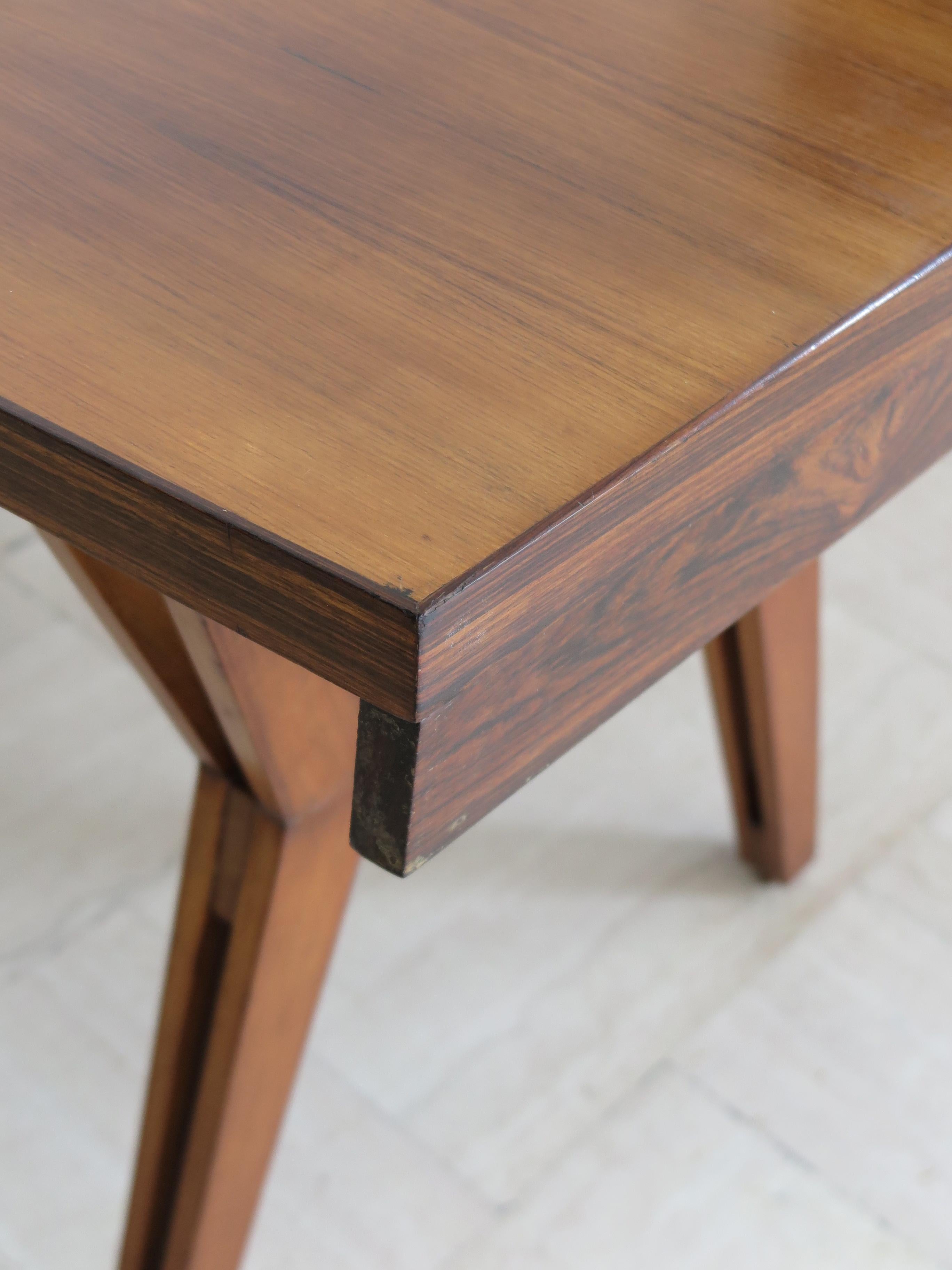 Italian Ico Parisi Midcentury Dark Wood Desk 