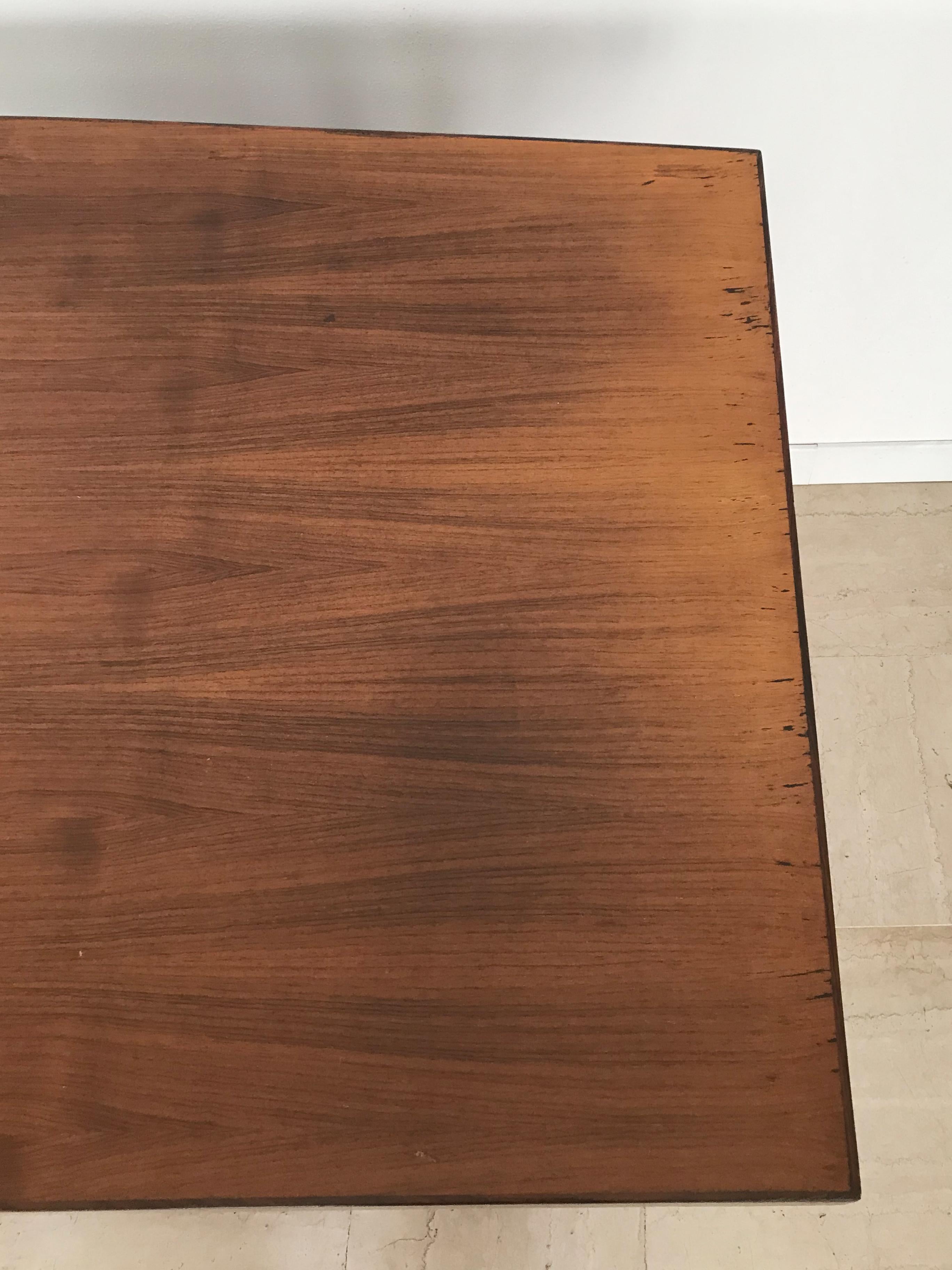 Italian Ico Parisi Midcentury Dark Wood Desk 