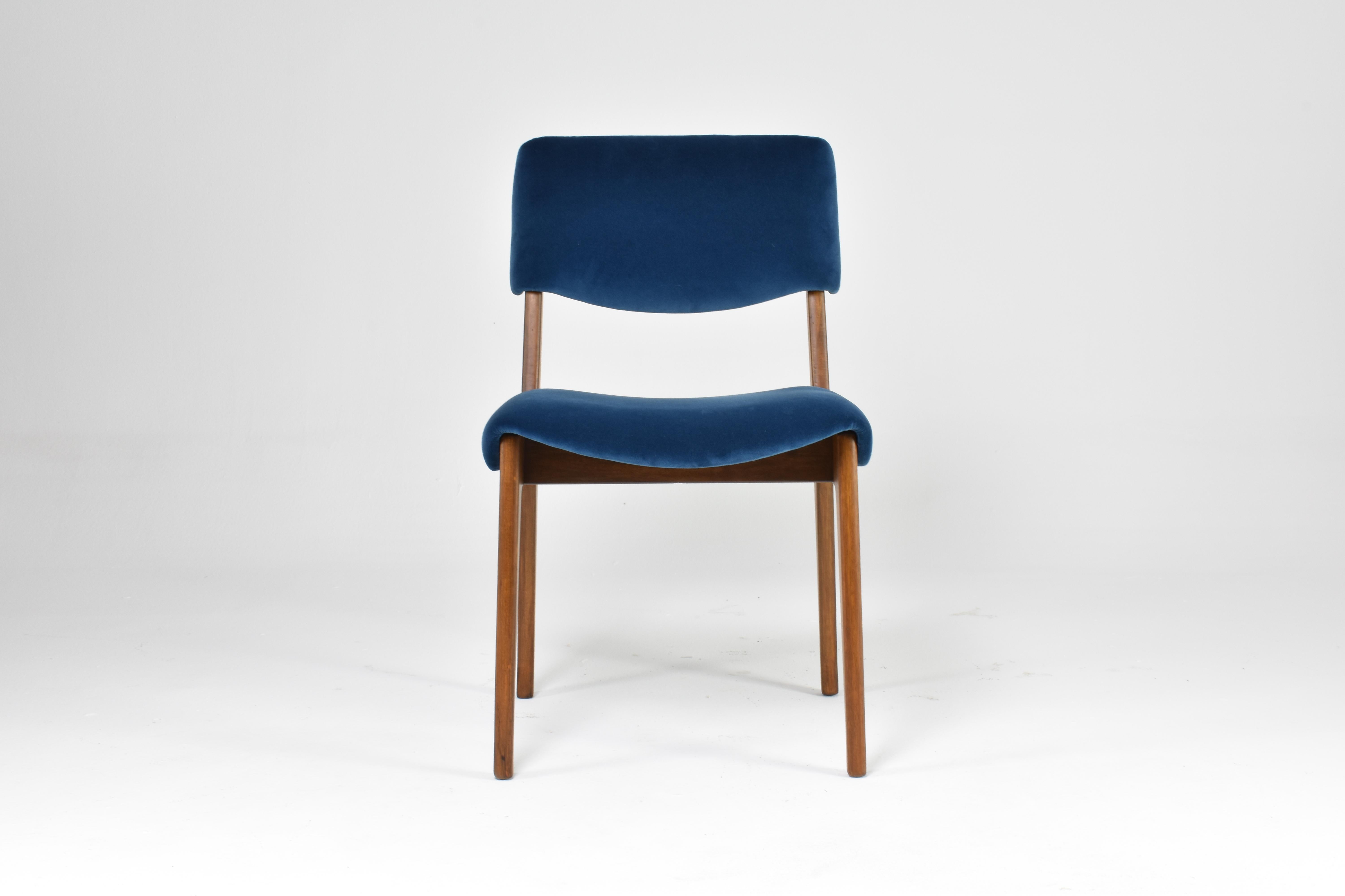 Italienische Ico Parisi-Holz-Esszimmerstühle, Vierer-Set, 1950er-60er-Jahre im Angebot 4