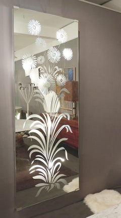 Italian Illuminated Coat Rack Mirror - 1960s