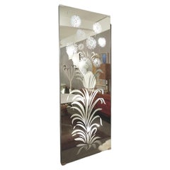 Vintage Italian Illuminated Coat Rack Mirror - 1960s