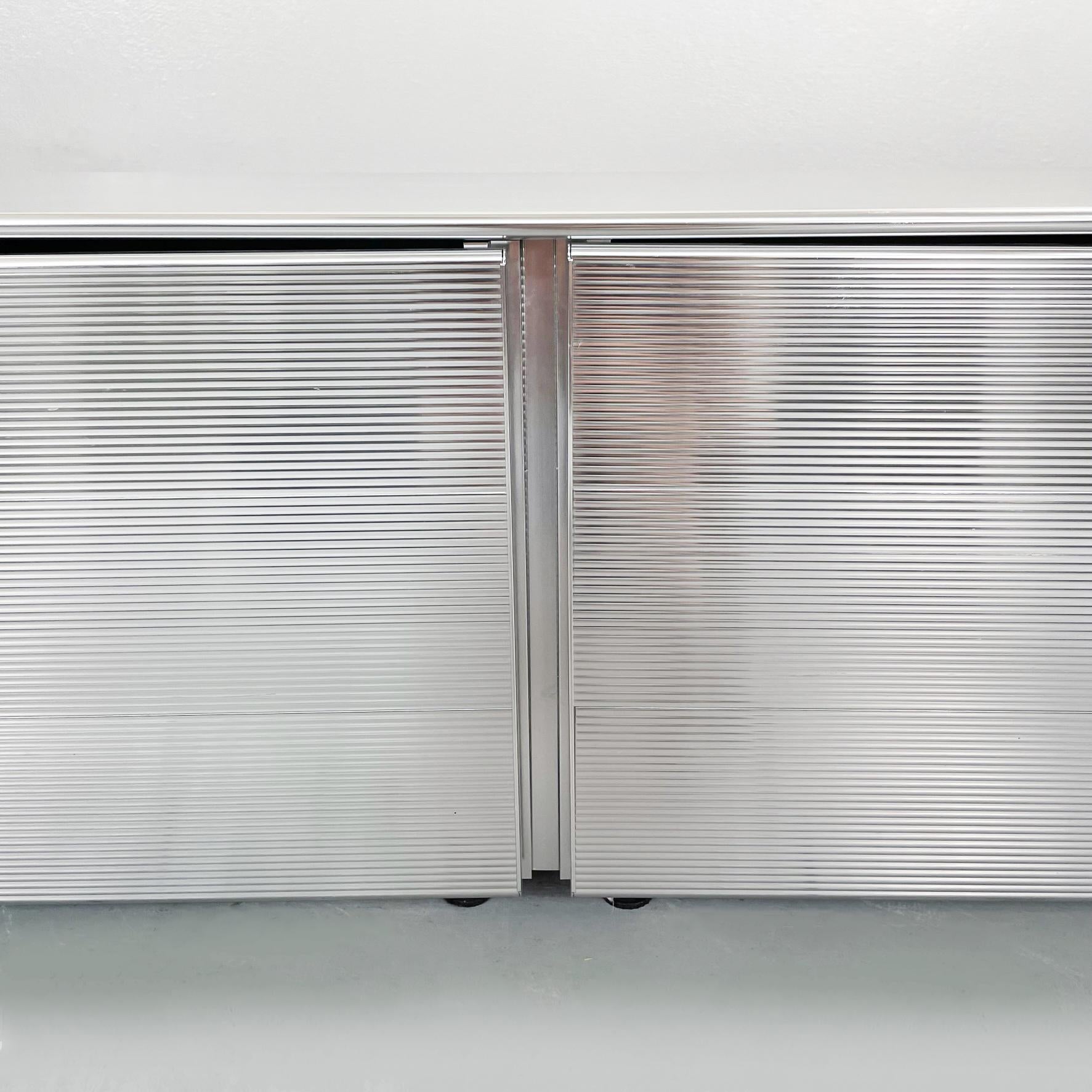 Italian Industrial Aluminium Sideboard Velasca by Cozza Mascheroni Ycami, 1990s 3