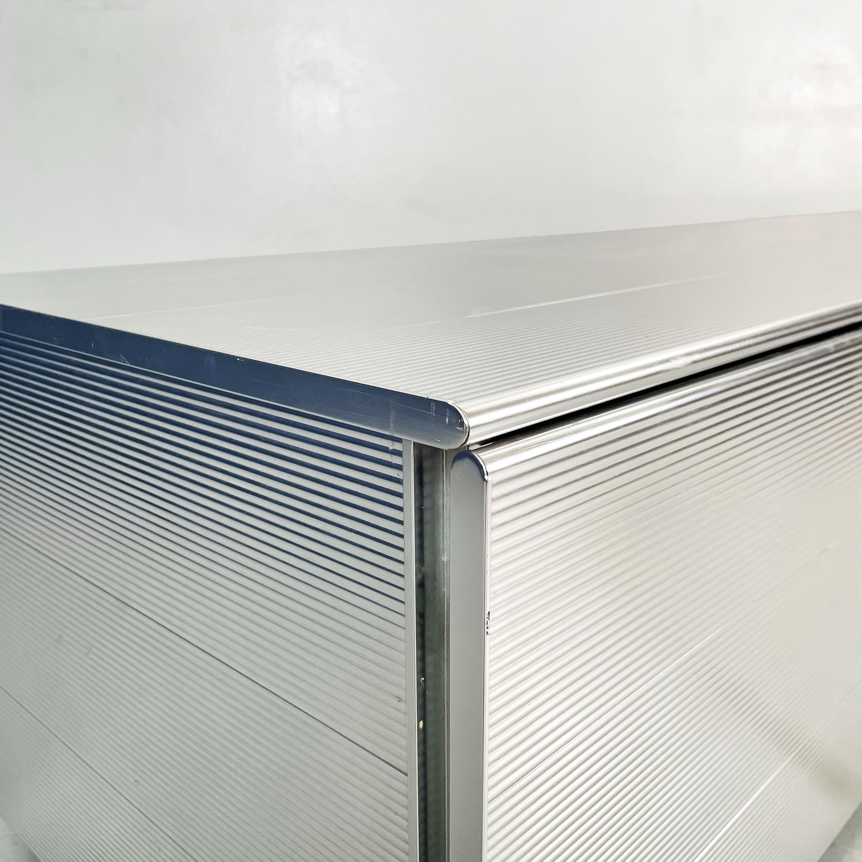 Italian Industrial Aluminium Sideboard Velasca by Cozza Mascheroni Ycami, 1990s 5