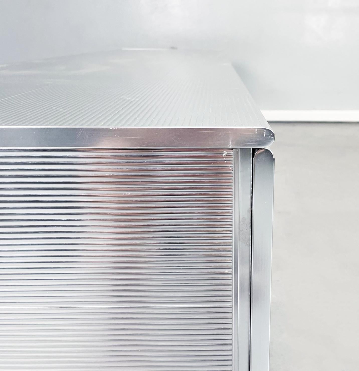Italian Industrial Aluminium Sideboard Velasca by Cozza Mascheroni Ycami, 1990s 7