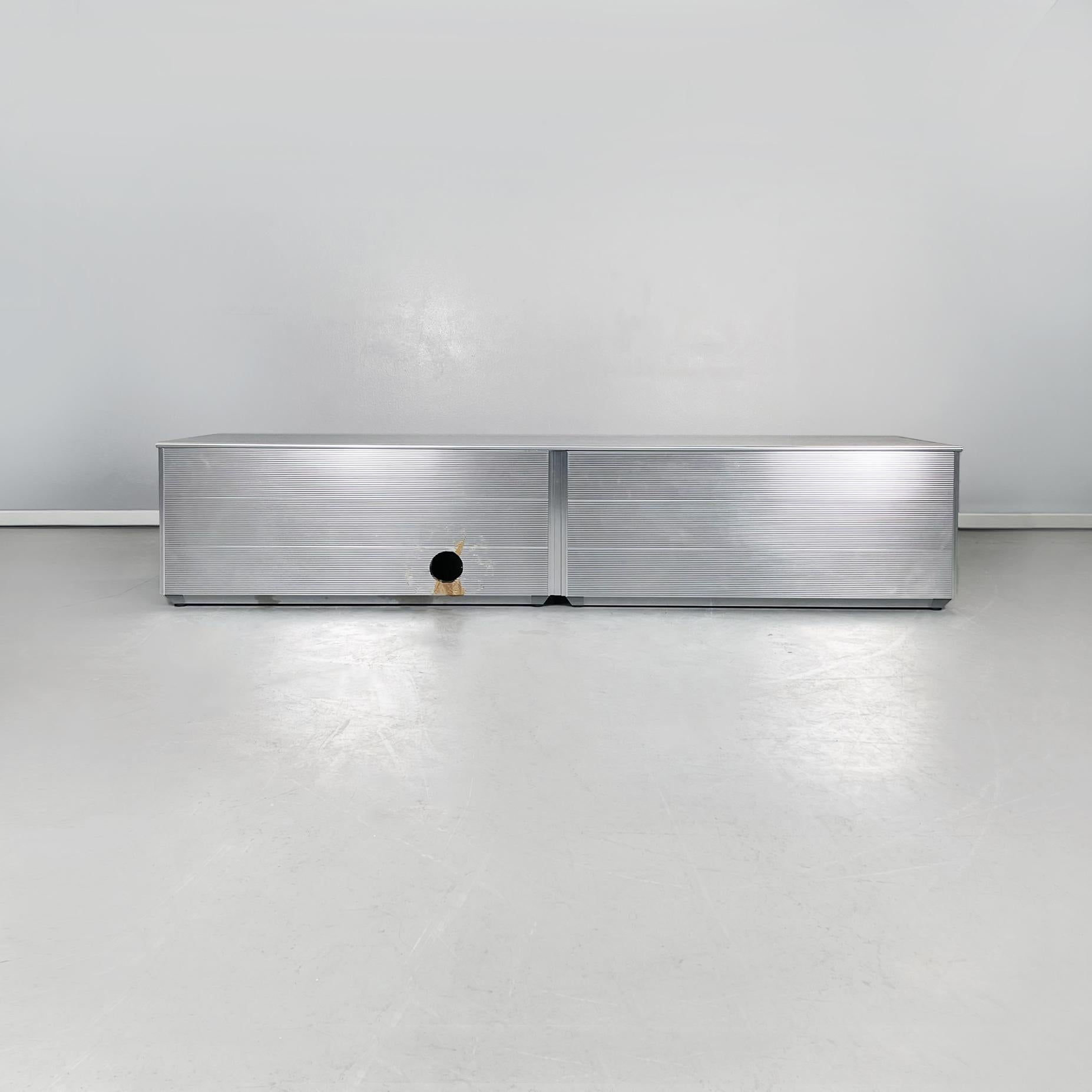 Late 20th Century Italian Industrial Aluminium Sideboard Velasca by Cozza Mascheroni Ycami, 1990s
