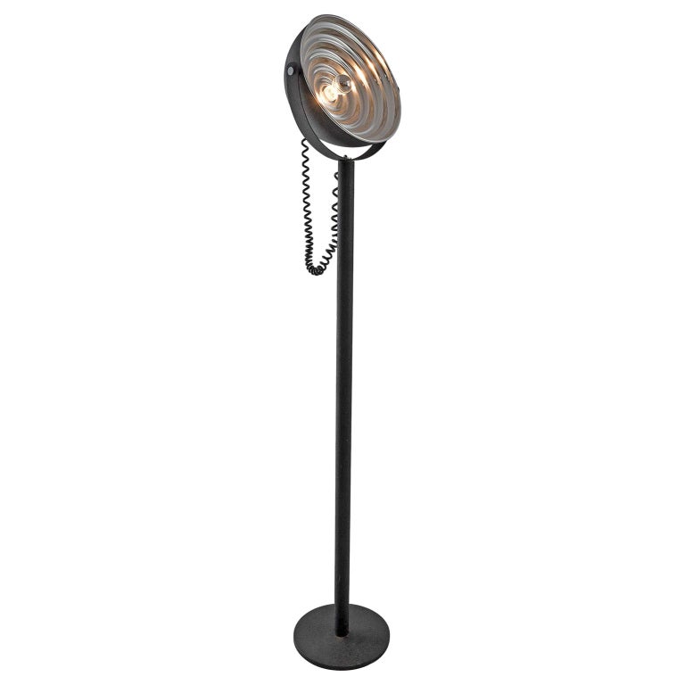 Italian Industrial Floor Lamp In Black Metal For At 1stdibs Italian Industrial Floor Lamp In Black, Steinhafels Floor Lamps