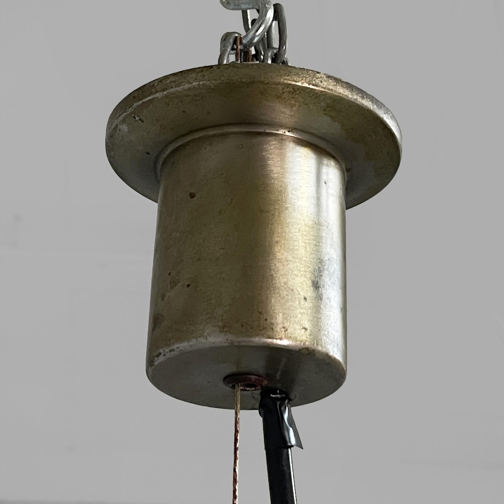 Lampadario industriale italiano in metallo Genova 4053 di Torlasco per Greco, anni '60 in vendita 12