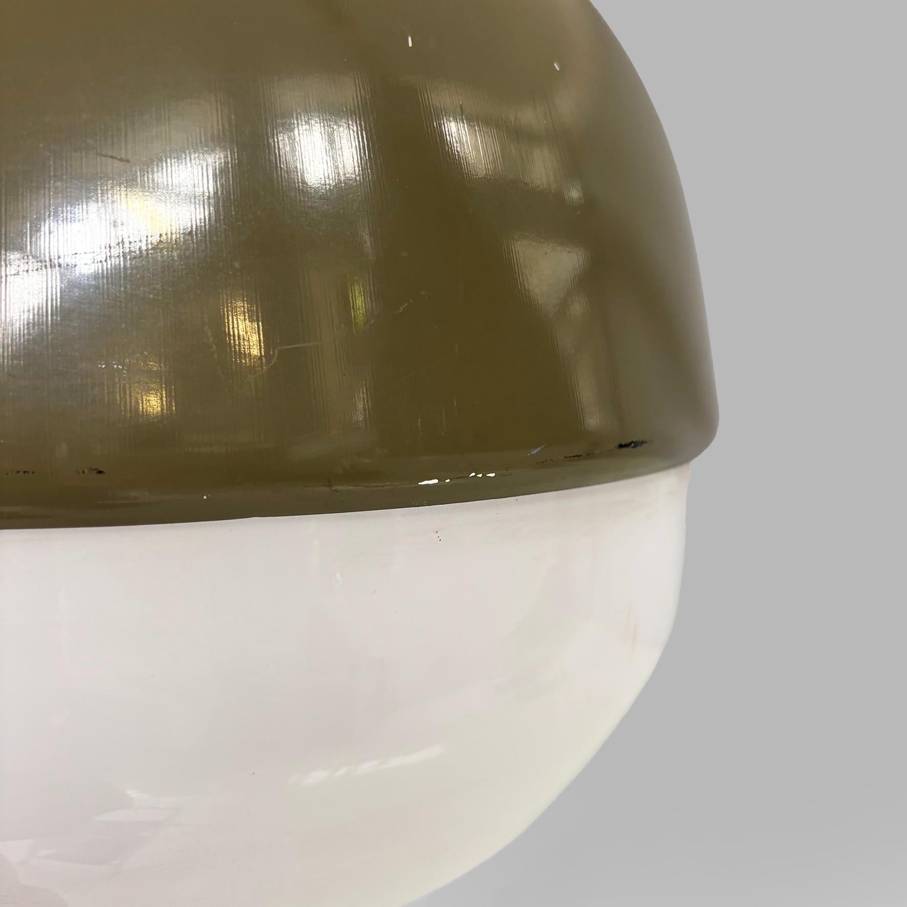 Italiano Lampadario industriale italiano in metallo Genova 4053 di Torlasco per Greco, anni '60 in vendita