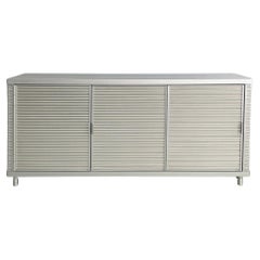 Used Italian industrial modern Aluminum and glass sideboard  by Ycami, 1990s