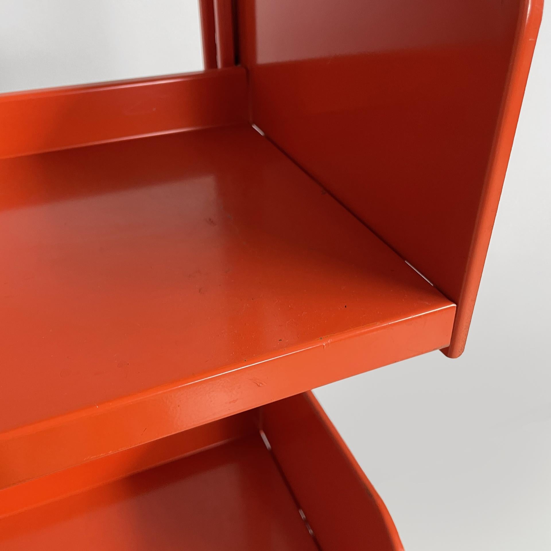 Italian industrial modern orange metal bookcase Congresso by Lips Vago, 1970s For Sale 8