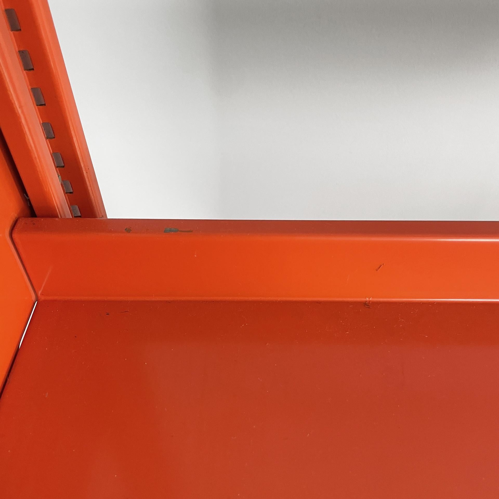 Italian industrial modern orange metal bookcase Congresso by Lips Vago, 1970s For Sale 11