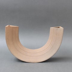 Jarrón / Escultura de cerámica italiana de estilo industrial de Alessio Tasca 'circa años 80'