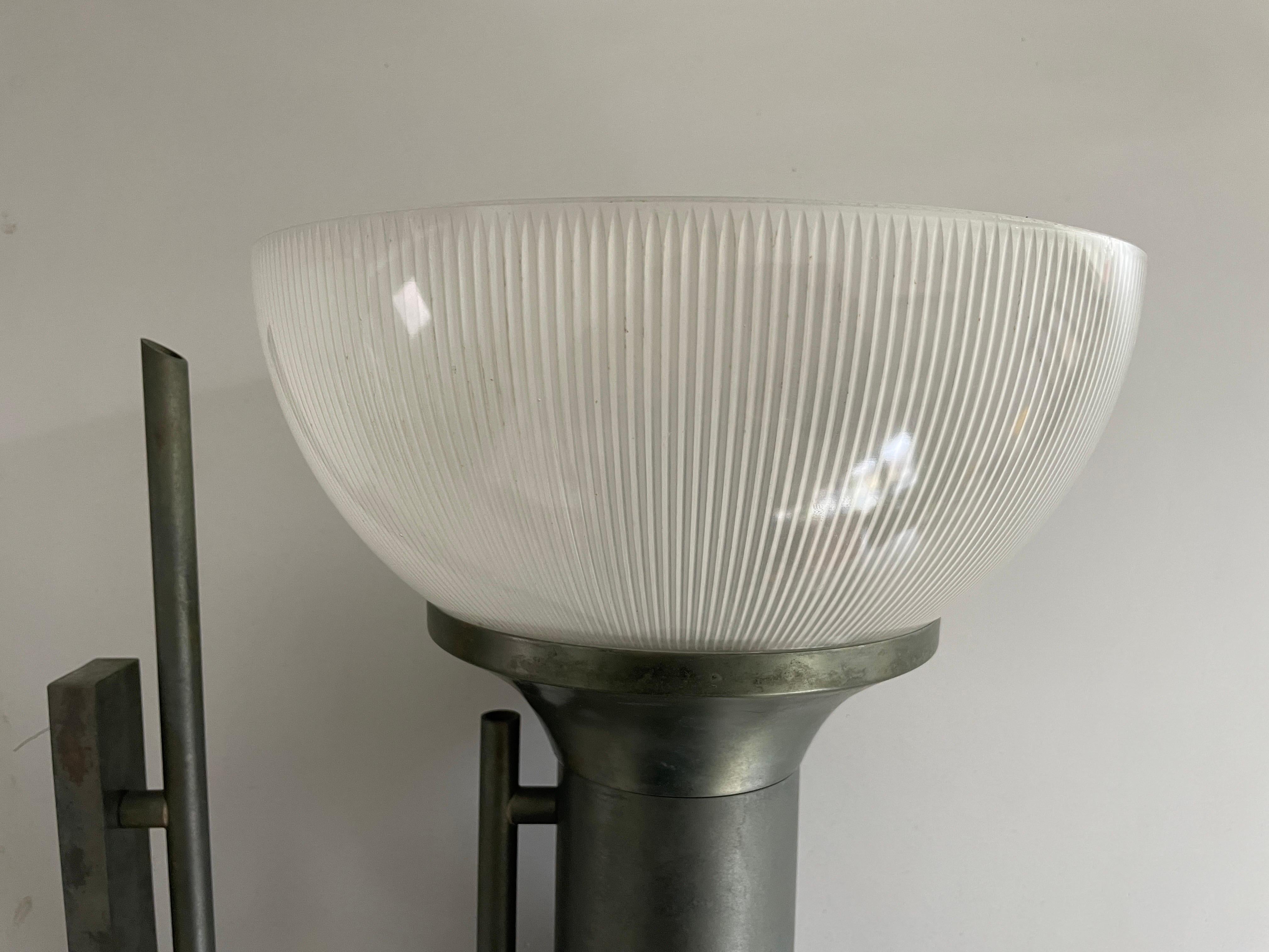 Vetro Coppia di lampade di tipo industriale in vetro, anni '50, Italia in vendita