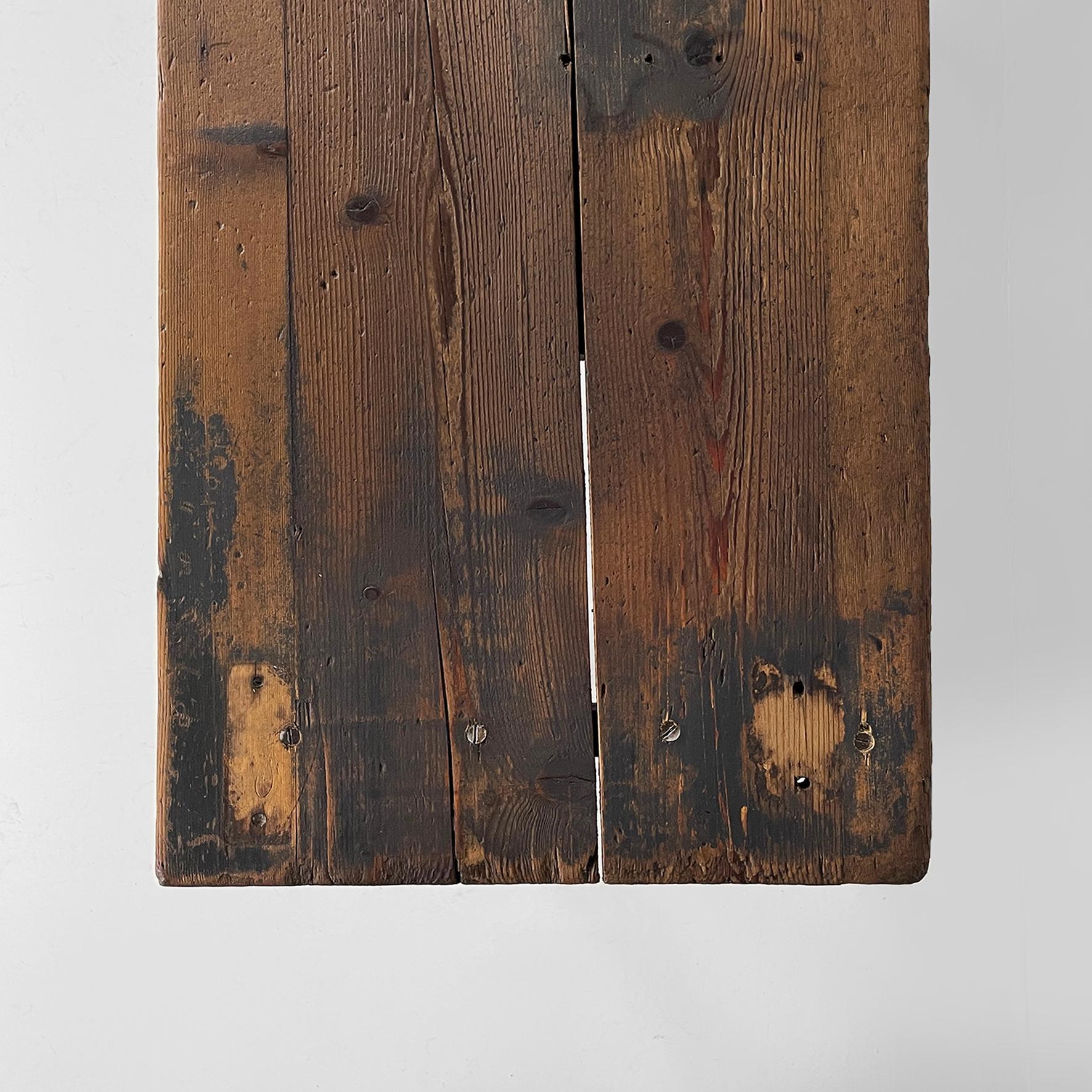 Console industrielle italienne en bois et en fonte, années 1800 en vente 5