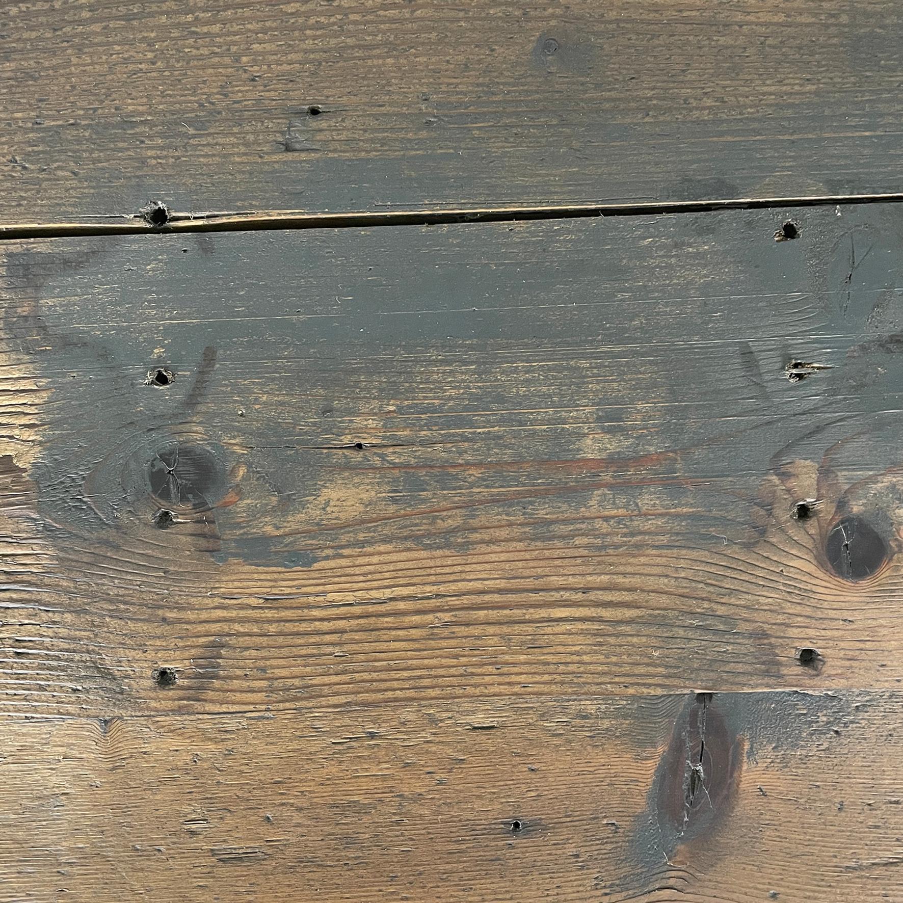 Console industrielle italienne en bois et en fonte, années 1800 en vente 3