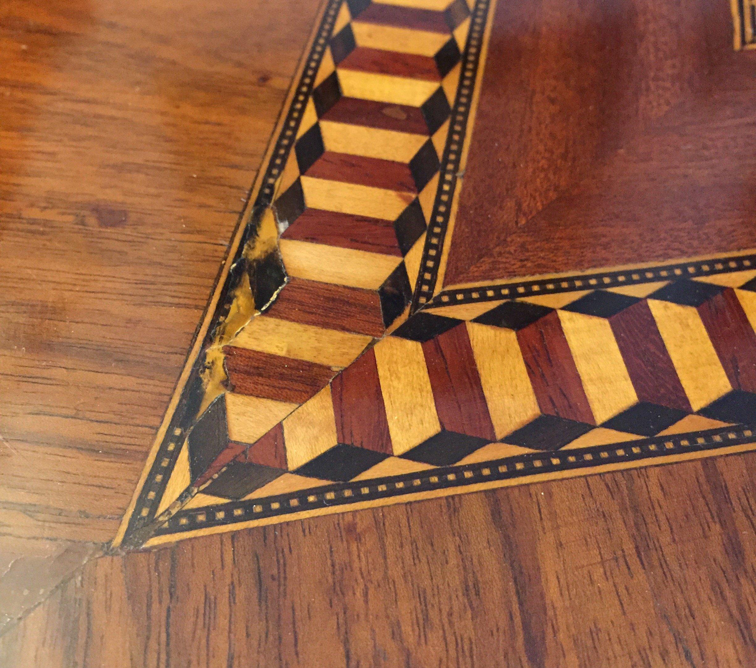 Italian Inlaid and Carved Walnut Centre Table 20th Century Gothic Revival 4