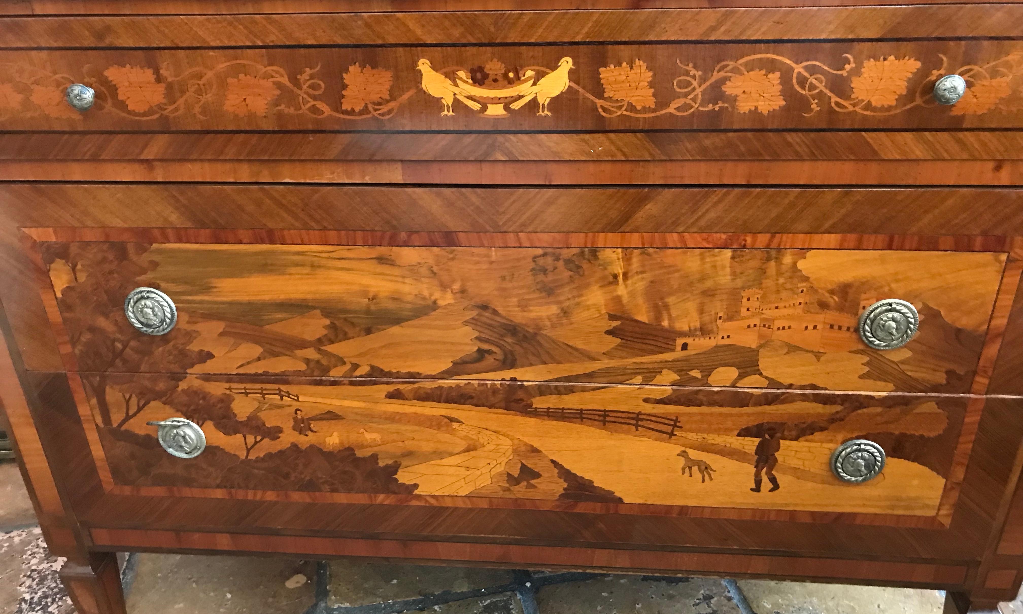 Italian Inlaid Commode In Good Condition In West Palm Beach, FL