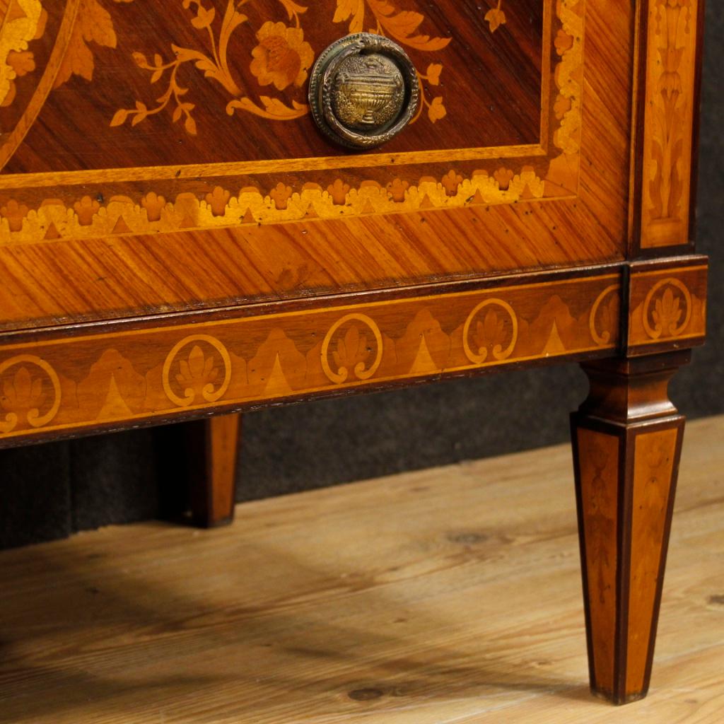 Fruitwood Italian Inlaid Dresser in Wood in Louis XVI Style from 20th Century