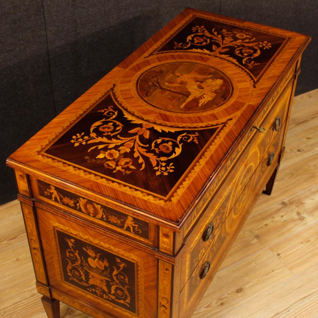 Italian Inlaid Dresser in Wood in Louis XVI Style from 20th Century 4