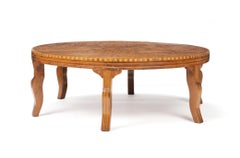 Italian Inlaid Low Round Table, 19th Century