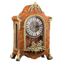 Italian Inlaid Mantel Clock, German Movement, 15.2in
