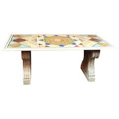 Italian Inlaid Marble Table