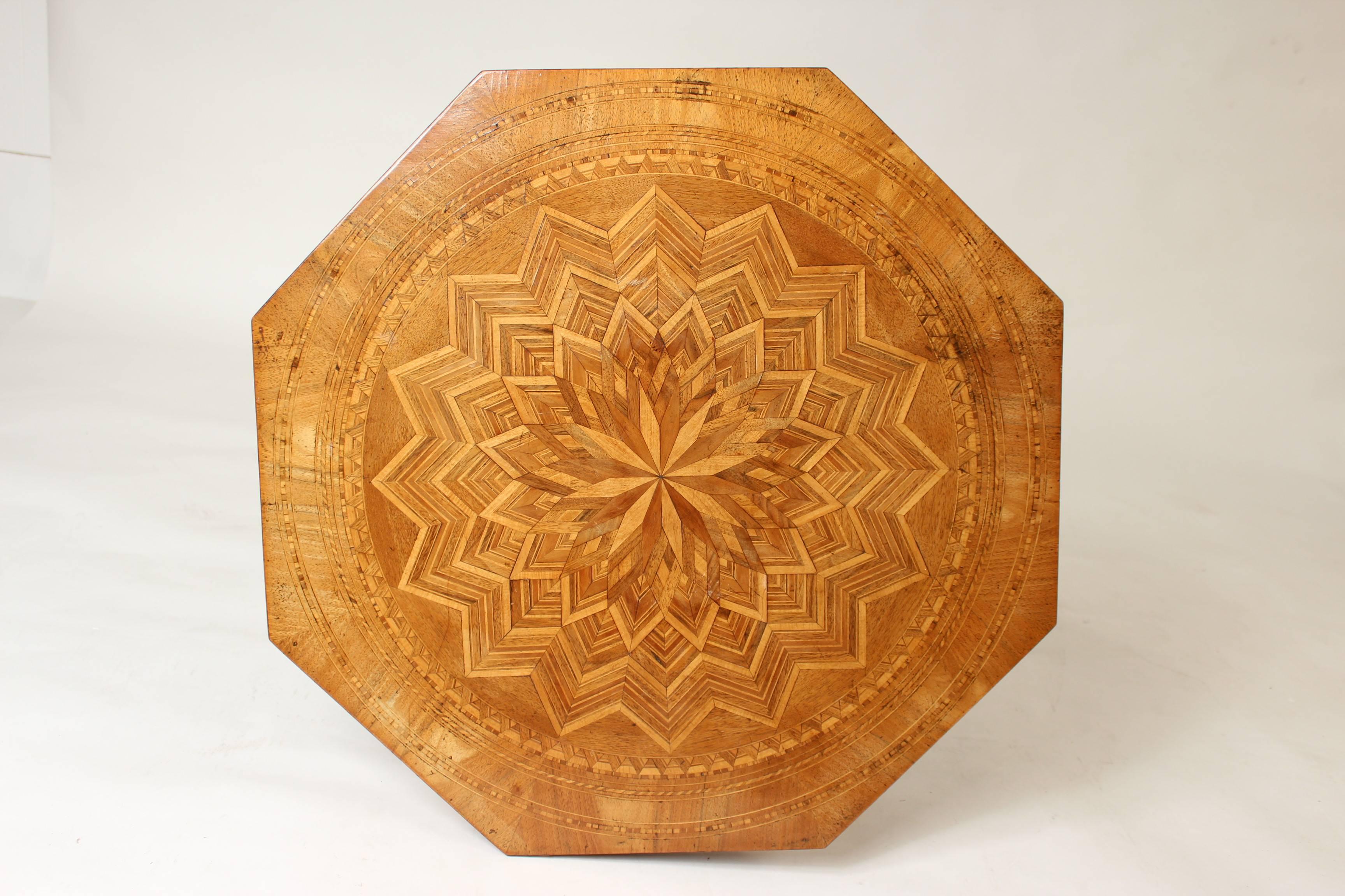 Italian Inlaid Octagonal Occasional Table 2