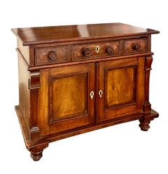 Italian Inlaid Salesman's Sample Chest with Secret Compartments and Key