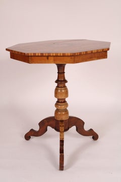 Italian Inlaid Side Table with an Octagonal Top