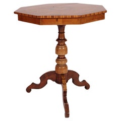 Italian Inlaid Side Table with an Octagonal Top