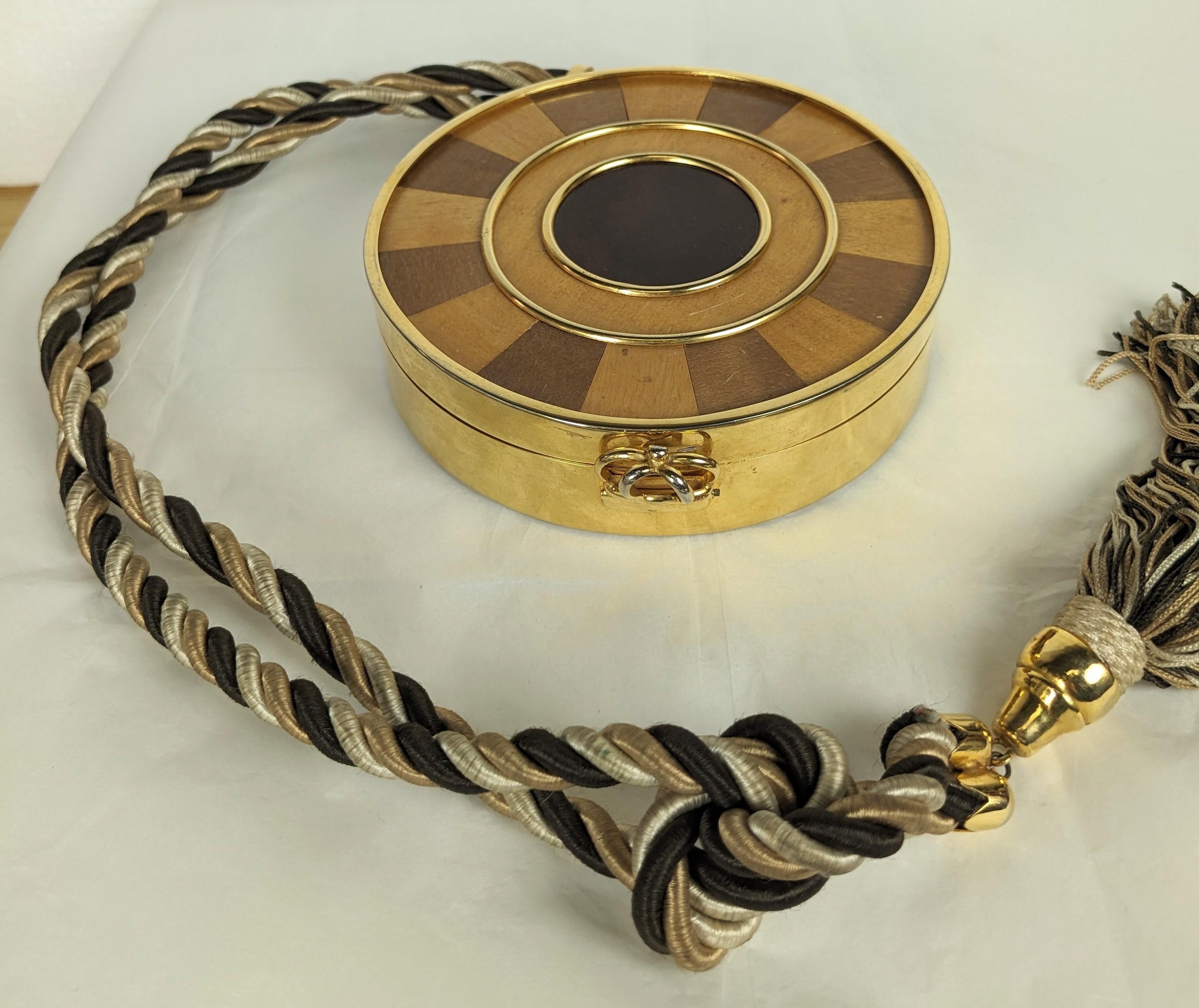 Italienische Intarsienholz-Minaudiere, Helietta Caracciolo (Braun) im Angebot