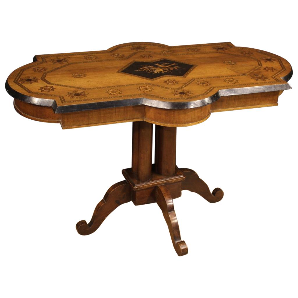 Italian Inlaid Table, 19th Century For Sale