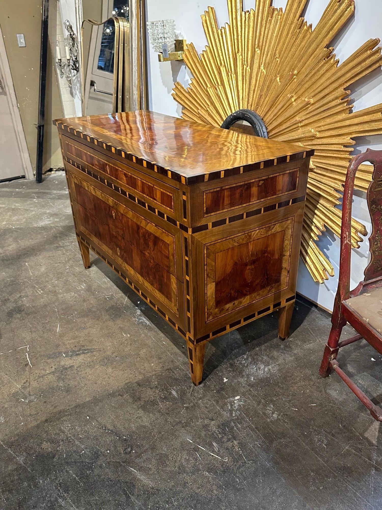 Italian Inlaid Walnut Commode 3