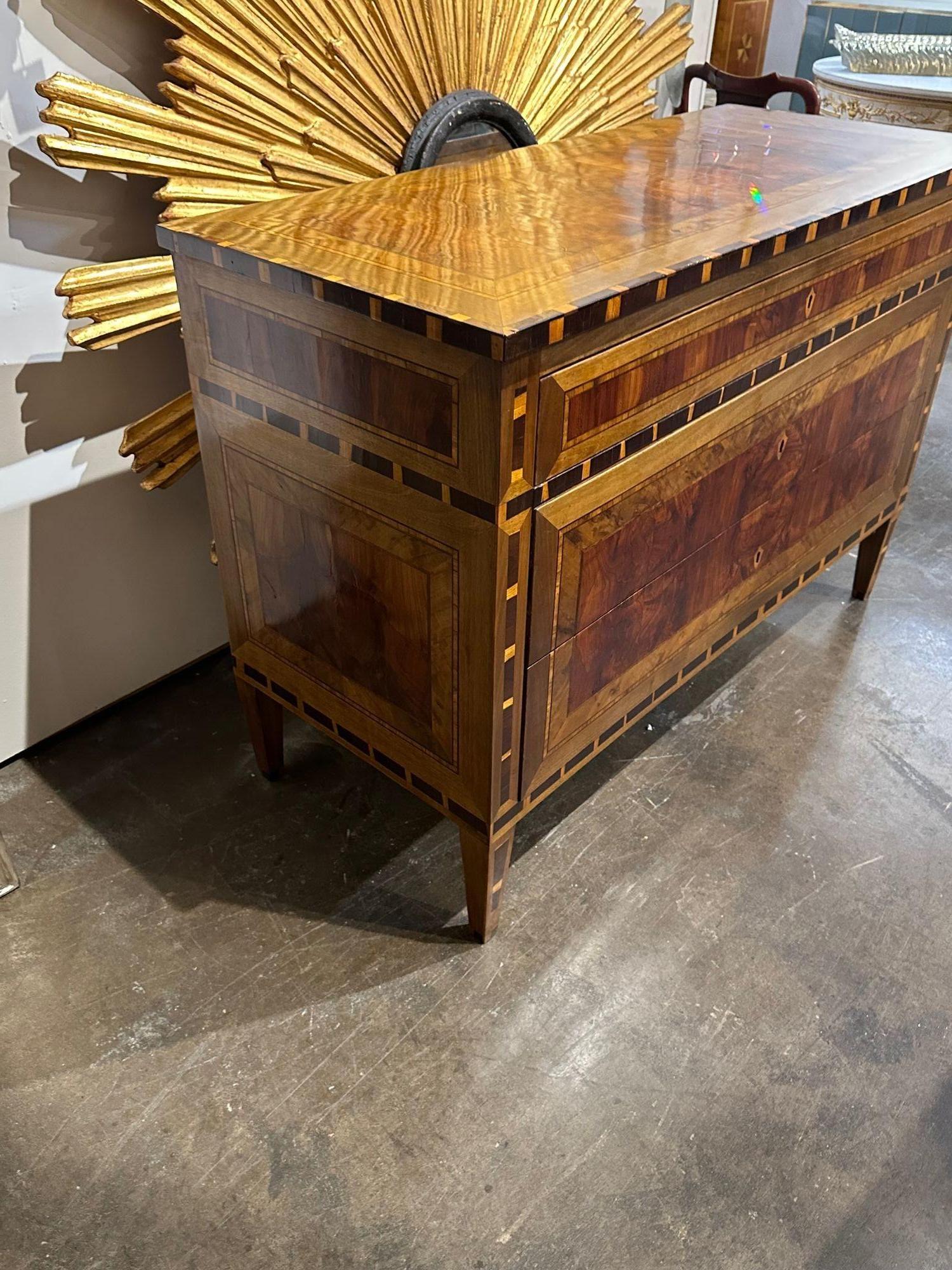 Italian Inlaid Walnut Commode 4