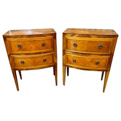 Italian Inlaid Walnut Side Tables