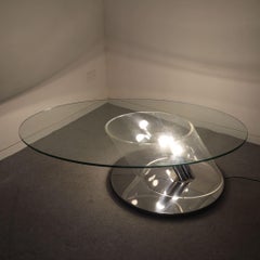 Italienische Couchtischlampen „Ipomea“ aus Glas und Stahl von Rimadesio, Italien, 1970er Jahre