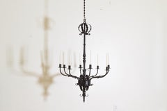 Italian Iron 8-Light Chandelier, Mid-19th Century