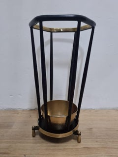 Italian Iron and Brass Umbrella Stand from the 1960s