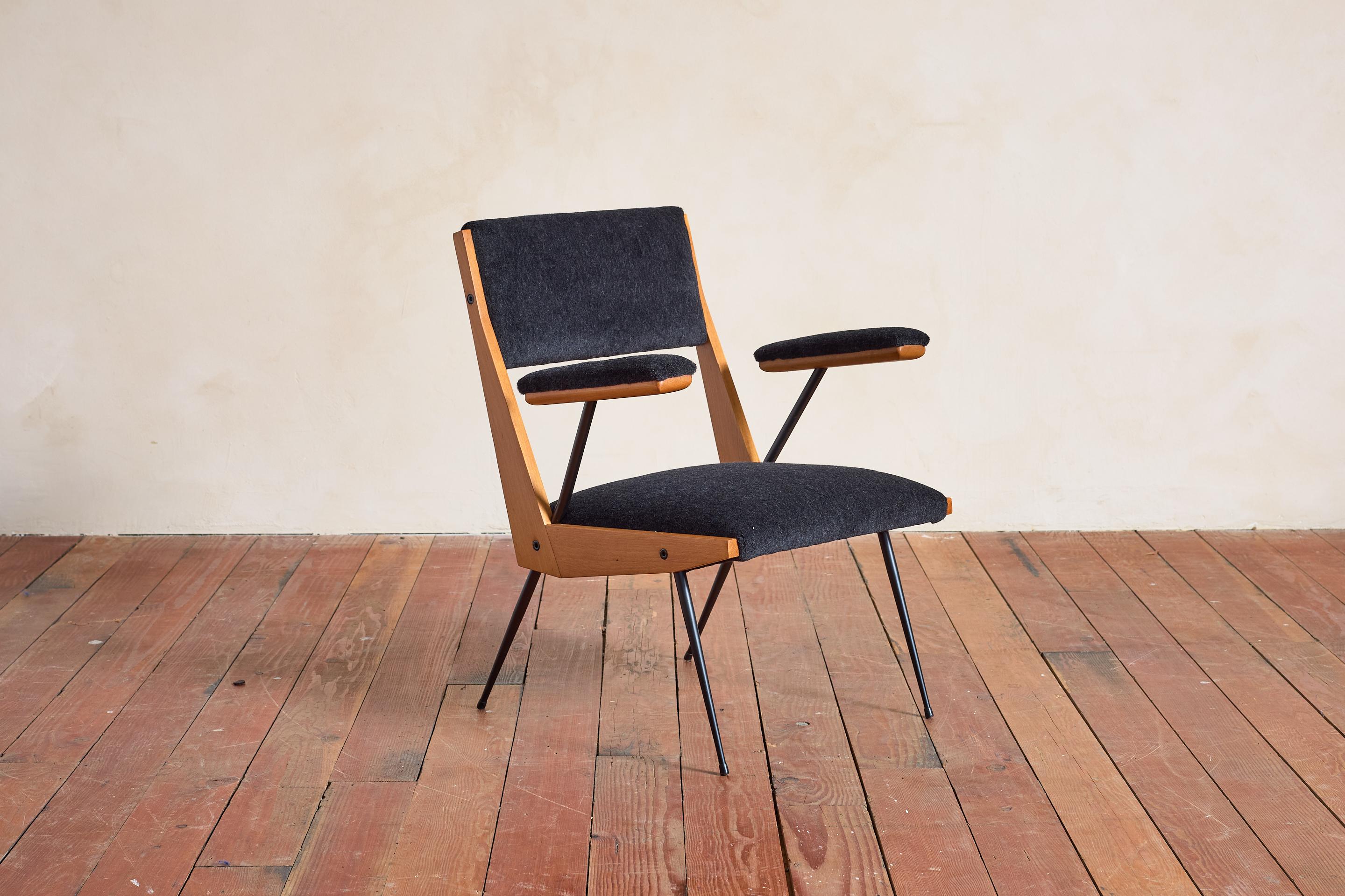 Brass Italian Iron Armchairs For Sale
