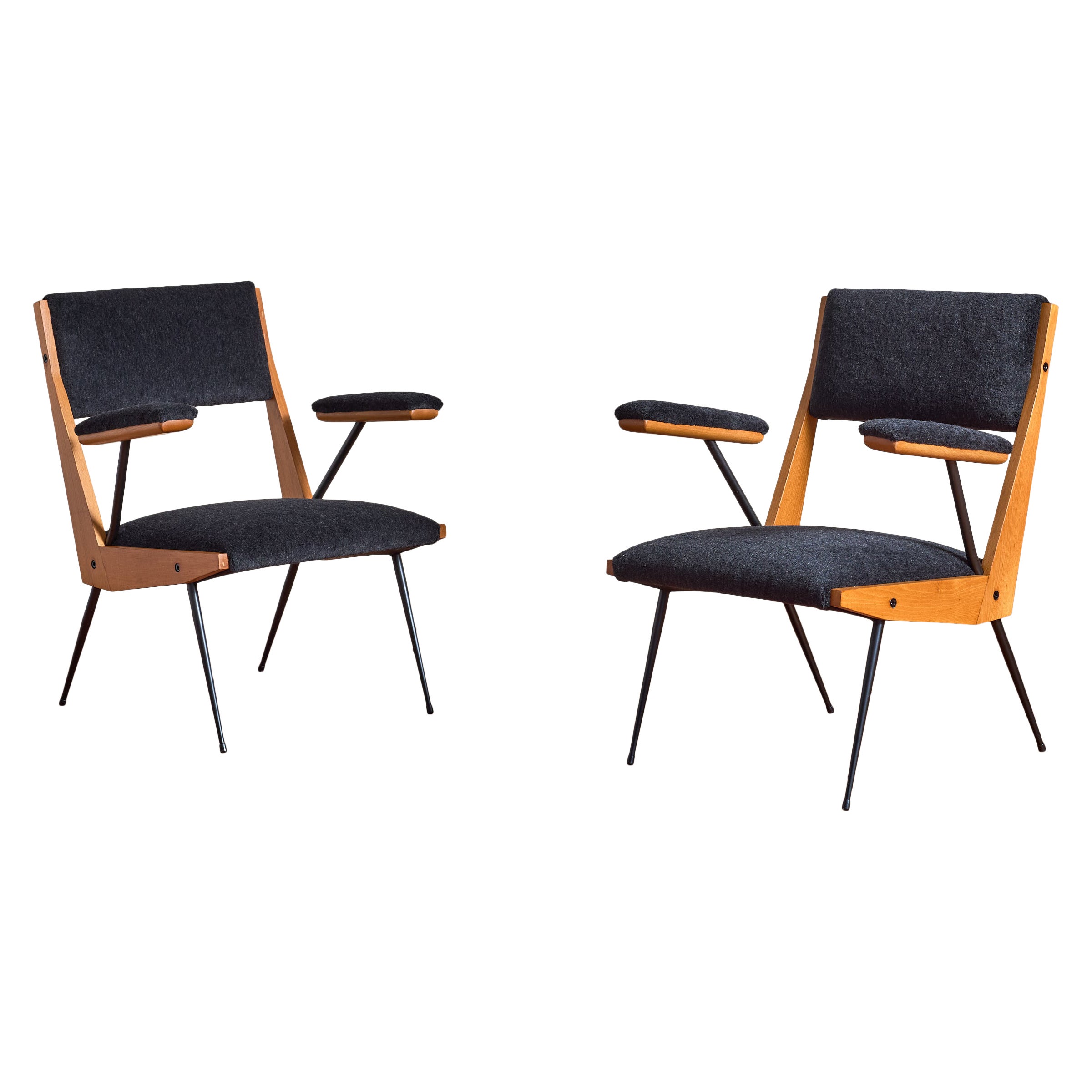 Italian Iron Armchairs For Sale