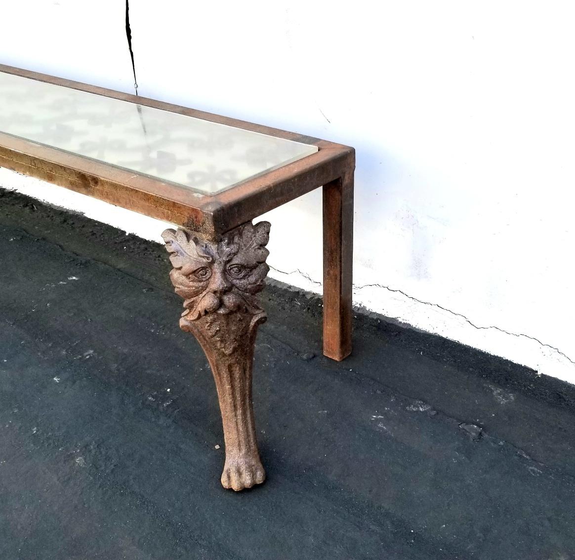 Late 20th Century Italian Iron Bench by Gimo Fero For Sale