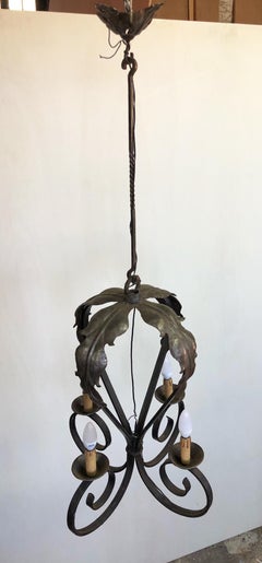 Italian Iron Chandelier with 4 Lights