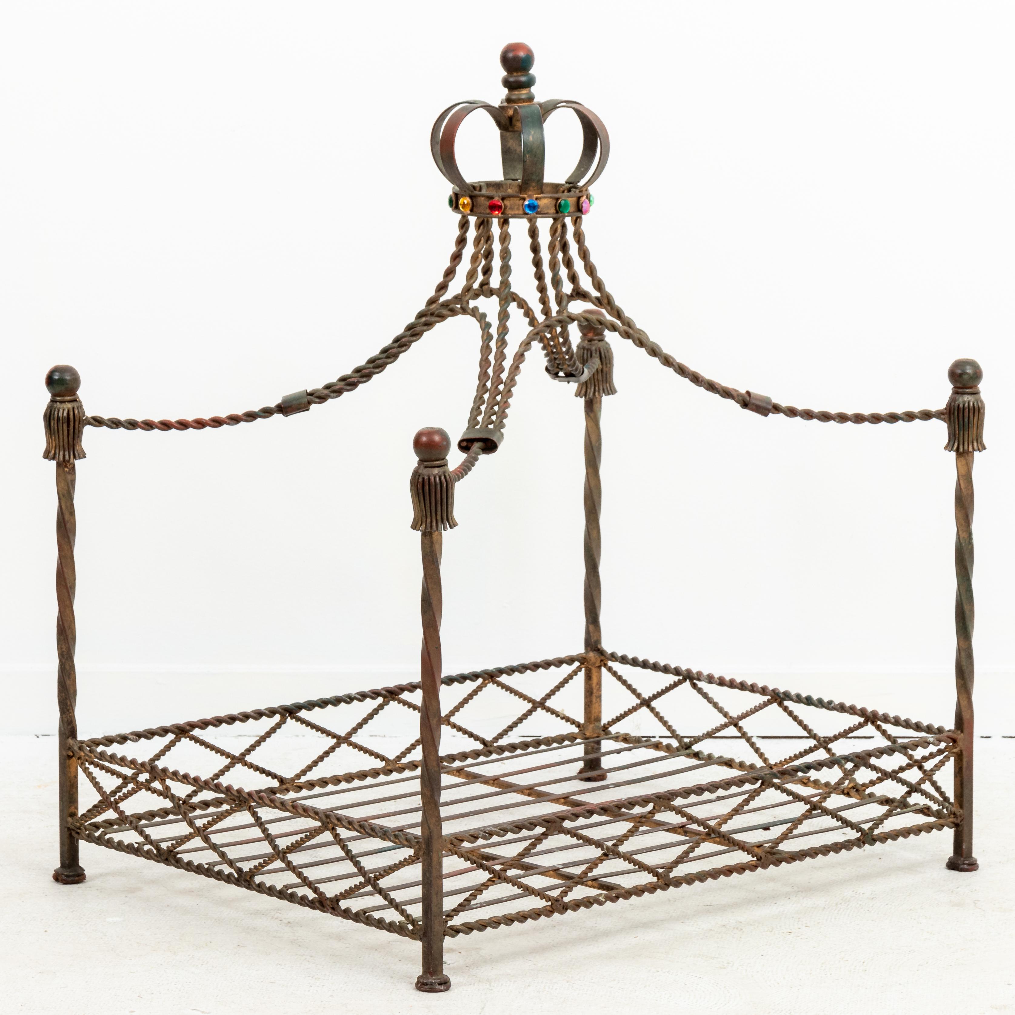 Late 20th Century Italian Iron Dog Bed